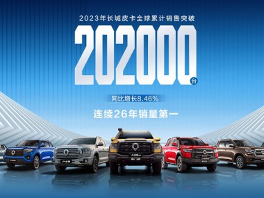 第26次夺冠 长城皮卡2023年全球销售突破20.2万台